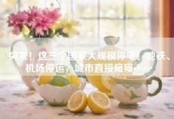 突发！这三个国家大规模停电！地铁、机场停运，城市直接瘫痪……