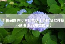 手机间歇性接不到电话（手机间歇性接不到电话,有短信提示）