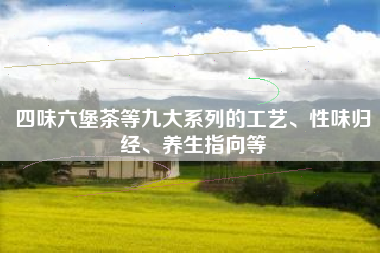 四味六堡茶等九大系列的工艺、性味归经、养生指向等